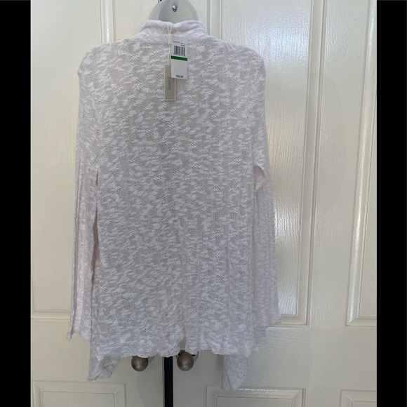 🟢NEW wTag-CUPIO Ivory Lace Cascade Cardigan L - Picture 3 of 3